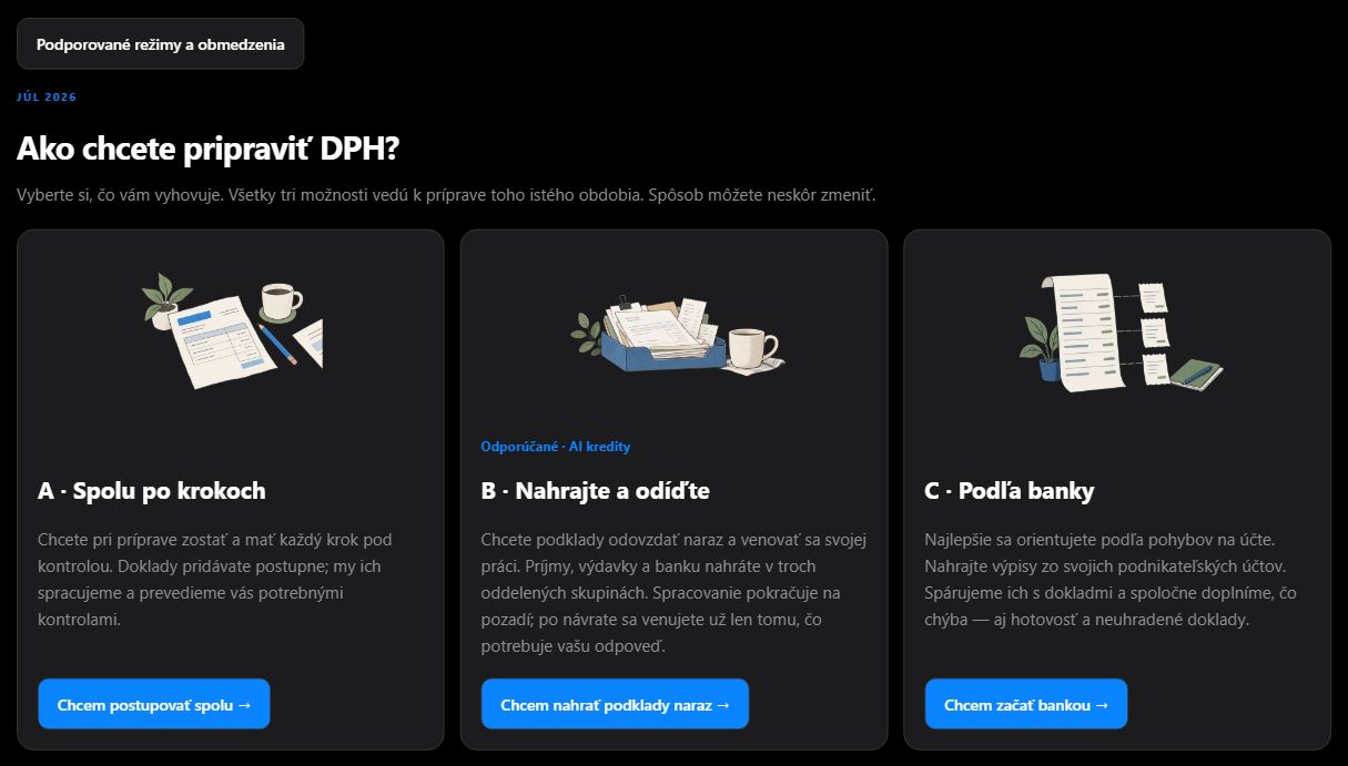 Tri spôsoby prípravy DPH v eFakturaPRO