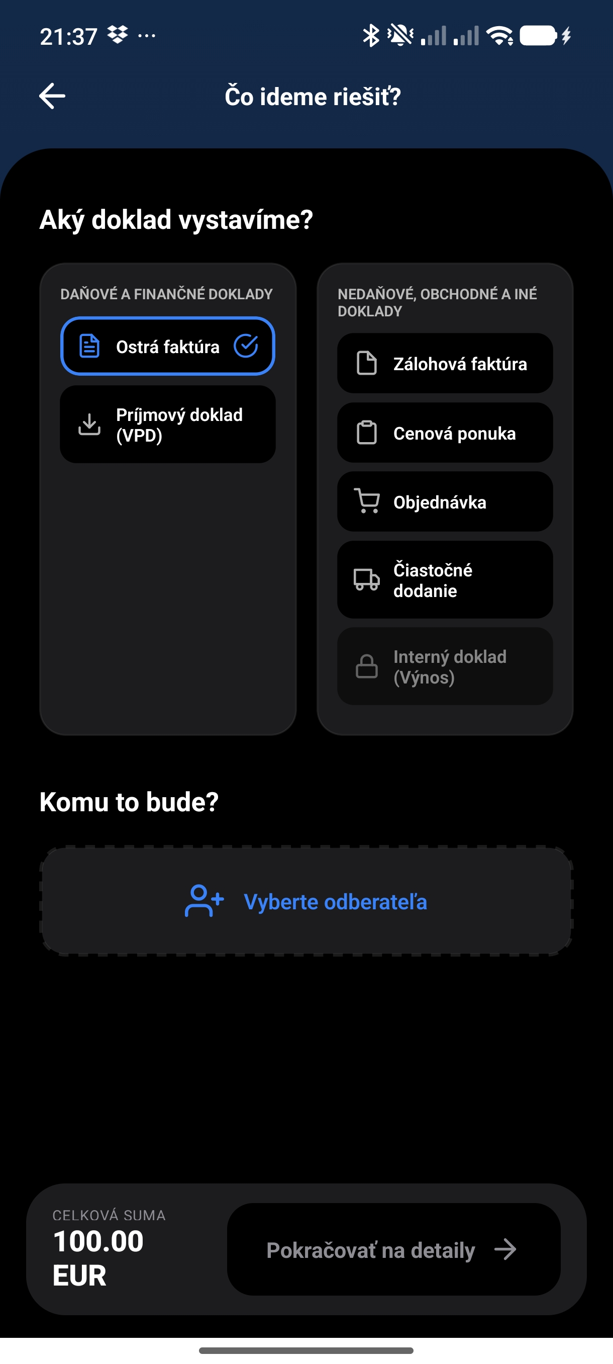 Ukážka eFakturaPRO - krok 3